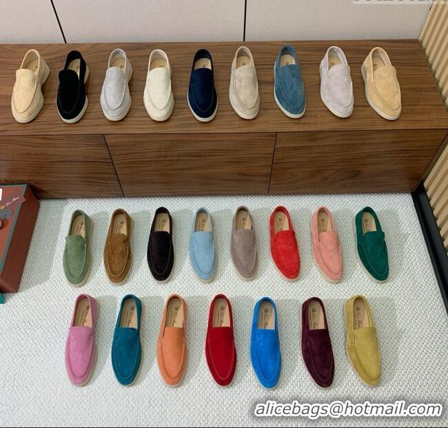 ​Best Luxury Loro Piana Summer Walk Loafer in Suede LP61907 Green 2025