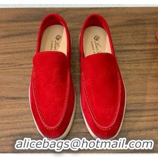 ​Spot Bulk Loro Piana Summer Walk Loafer in Suede LP61909 Red 2025