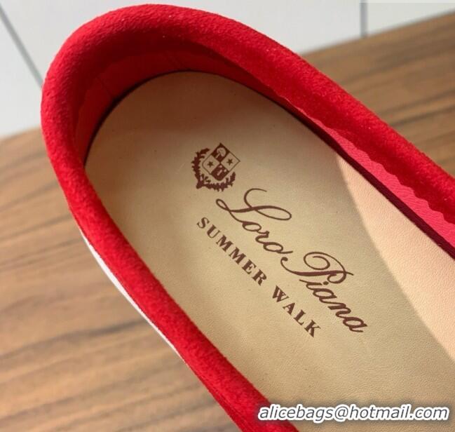 ​Spot Bulk Loro Piana Summer Walk Loafer in Suede LP61909 Red 2025