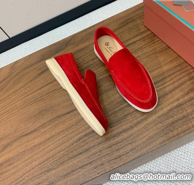 ​Spot Bulk Loro Piana Summer Walk Loafer in Suede LP61909 Red 2025