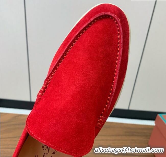 ​Spot Bulk Loro Piana Summer Walk Loafer in Suede LP61909 Red 2025