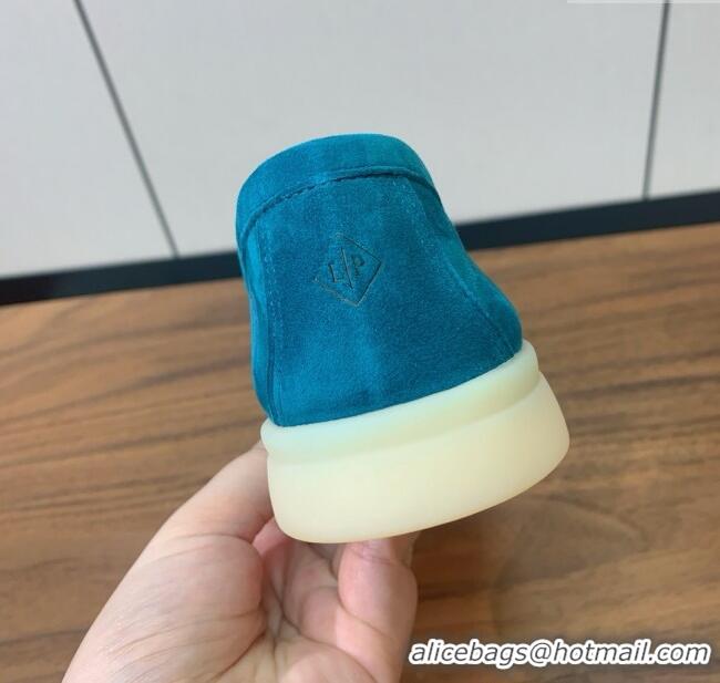 ​Original Cheap Loro Piana Summer Walk Loafer in Suede LP61910 Sapphire Blue 2025