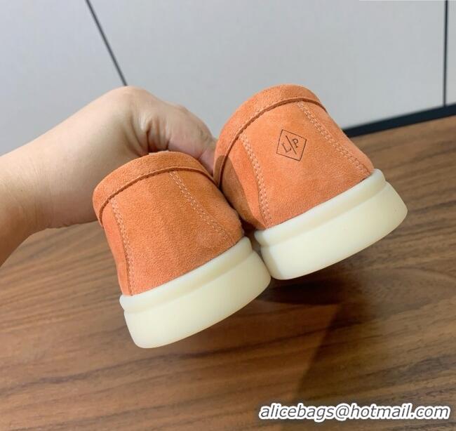 Inexpensive Loro Piana Summer Walk Loafer in Suede LP61911 Light Orange 2025