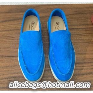 ​Spot Bulk Loro Piana Summer Walk Loafer in Suede LP61912 Peacock Blue 2025