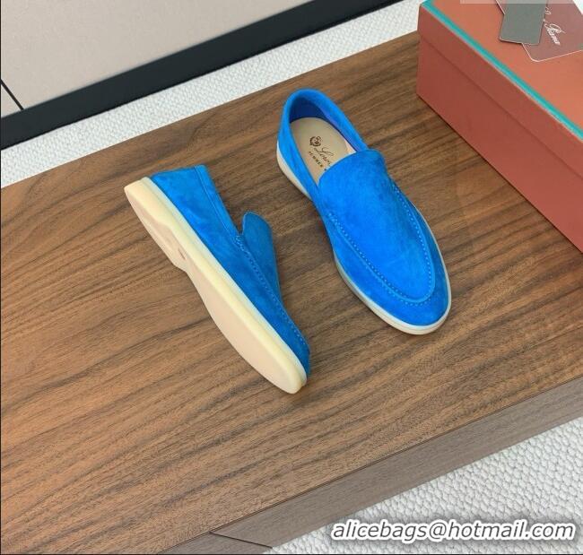 ​Spot Bulk Loro Piana Summer Walk Loafer in Suede LP61912 Peacock Blue 2025