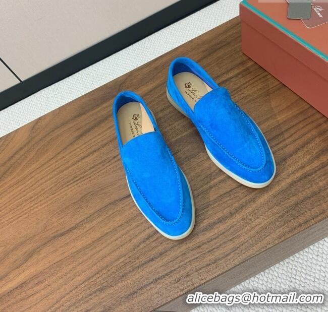 ​Spot Bulk Loro Piana Summer Walk Loafer in Suede LP61912 Peacock Blue 2025