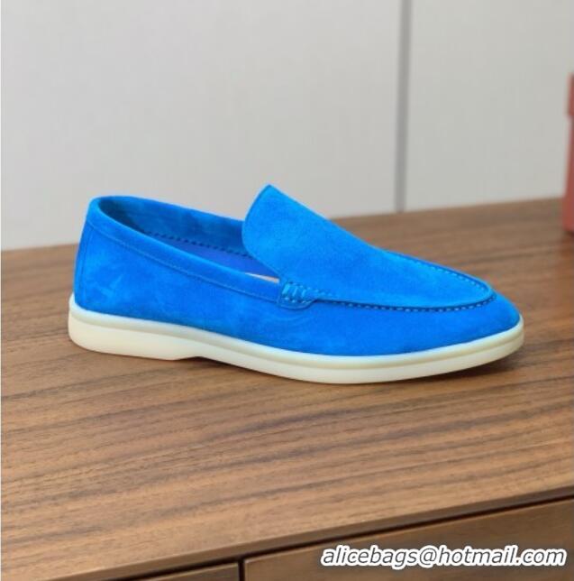 ​Spot Bulk Loro Piana Summer Walk Loafer in Suede LP61912 Peacock Blue 2025
