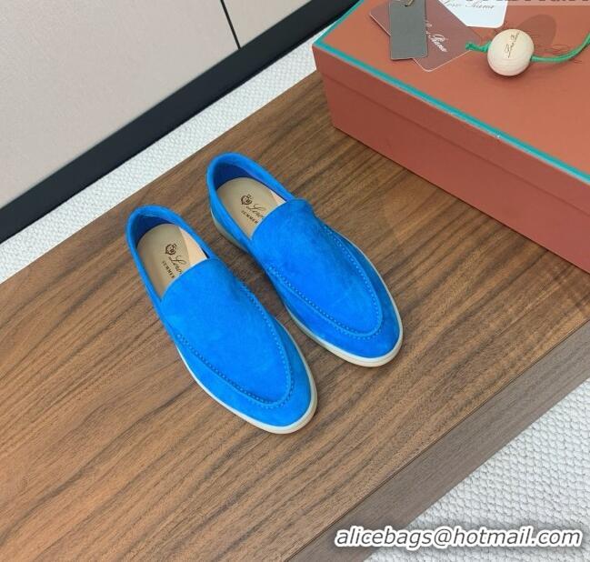 ​Spot Bulk Loro Piana Summer Walk Loafer in Suede LP61912 Peacock Blue 2025