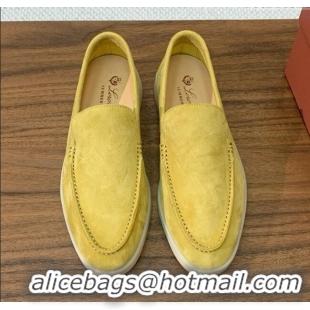 Super Quality Loro Piana Summer Walk Loafer in Suede LP61913 Yellow 2025