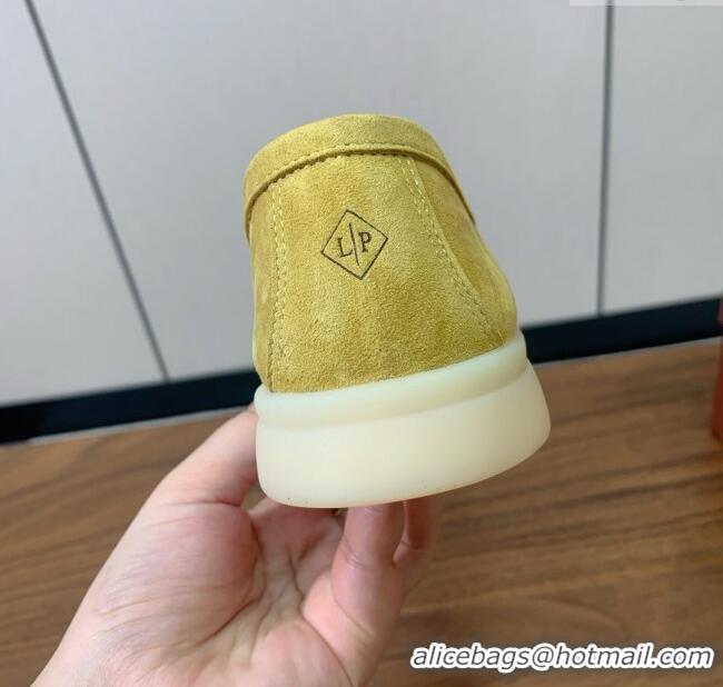 Super Quality Loro Piana Summer Walk Loafer in Suede LP61913 Yellow 2025
