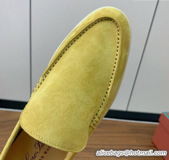 Super Quality Loro Piana Summer Walk Loafer in Suede LP61913 Yellow 2025