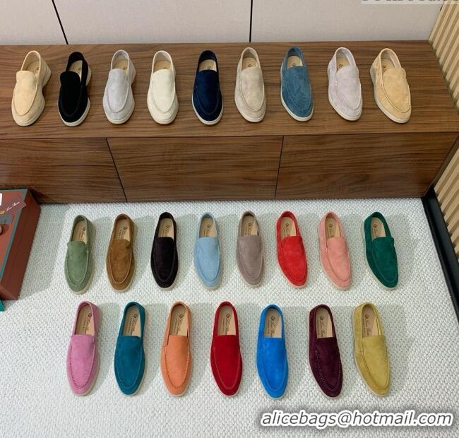 Super Quality Loro Piana Summer Walk Loafer in Suede LP61913 Yellow 2025