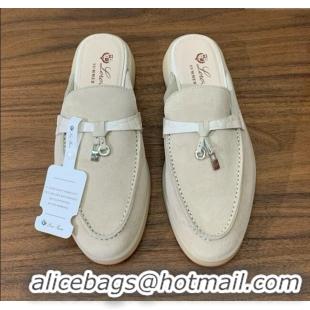 ​Top Quality Loro Piana Charms Walk Babouche Loafer in Suede LP061917 Apricot 2025