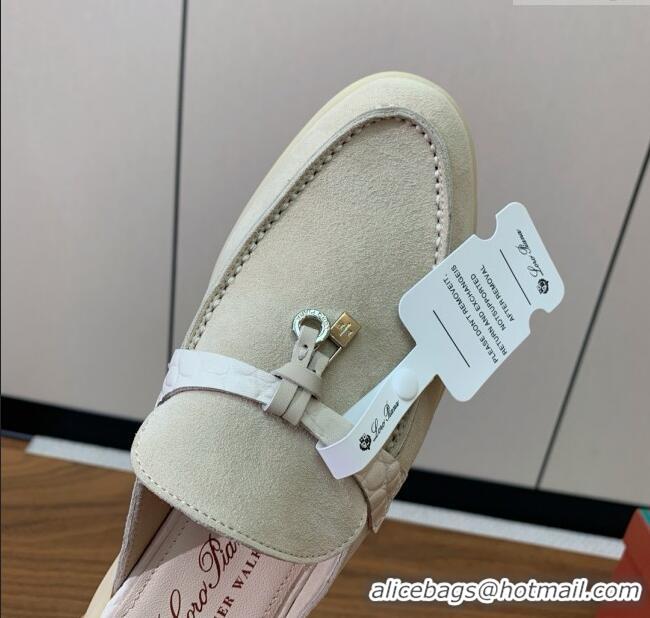 ​Top Quality Loro Piana Charms Walk Babouche Loafer in Suede LP061917 Apricot 2025