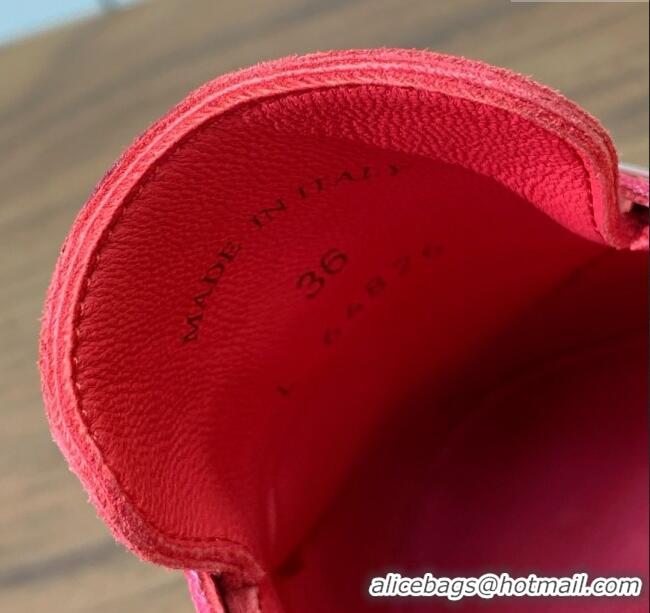 ​Famous Brand Loro Piana Charms Walk Babouche Loafer in Suede LP061921 Red 2025