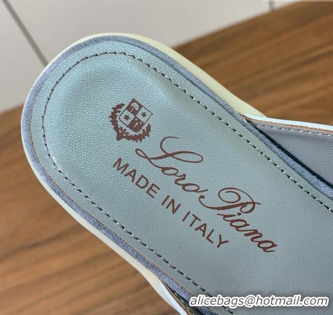 ​Luxury Classic Loro Piana Charms Walk Babouche Loafer in Suede LP061924 Grey/White 2025