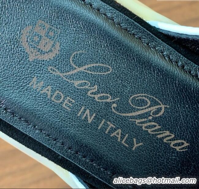 ​Super Quality Loro Piana Charms Walk Babouche Loafer in Suede LP061926 Black 2025