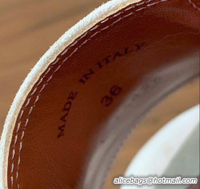 ​Traditional Specials Loro Piana Summer Charms Sandal 5.5cm Heel in Suede LP62001 Apricot 2025