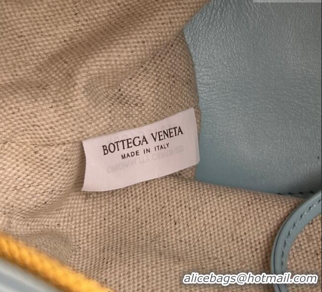 Grade Cheap Bottega Veneta Small Loop Cross-Body Bag in Intrecciato Leather 796615 Zenith Blue 2025