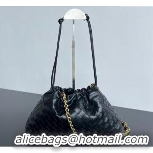 New Cheap Bottega Veneta Dustbag Notte in Intrecciato Leather 839394 Black 2025
