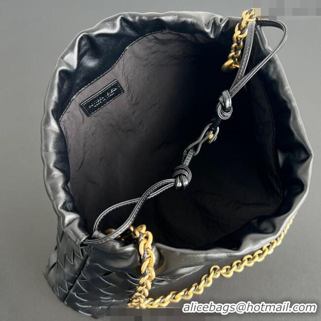 New Cheap Bottega Veneta Dustbag Notte in Intrecciato Leather 839394 Black 2025
