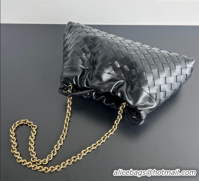 New Cheap Bottega Veneta Dustbag Notte in Intrecciato Leather 839394 Black 2025