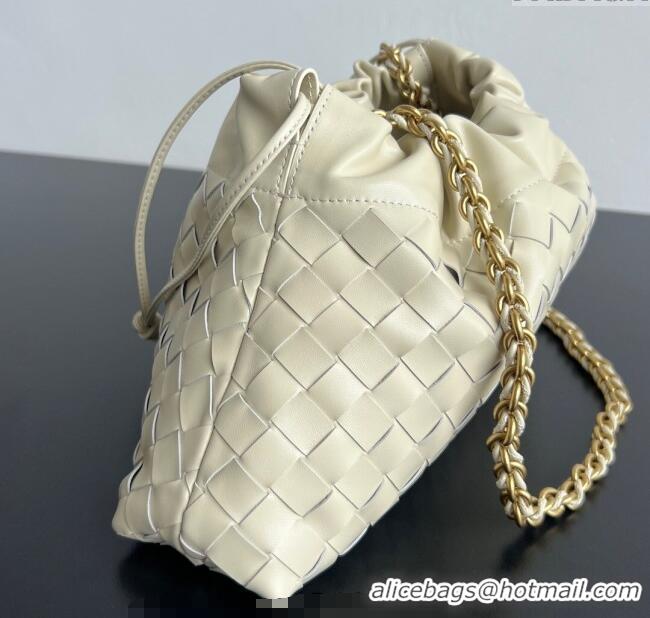 Best Price Bottega Veneta Dustbag Notte in Intrecciato Leather 839394 Sea Salt White 2025