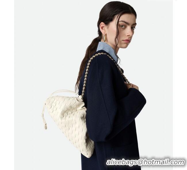 Best Price Bottega Veneta Dustbag Notte in Intrecciato Leather 839394 Sea Salt White 2025