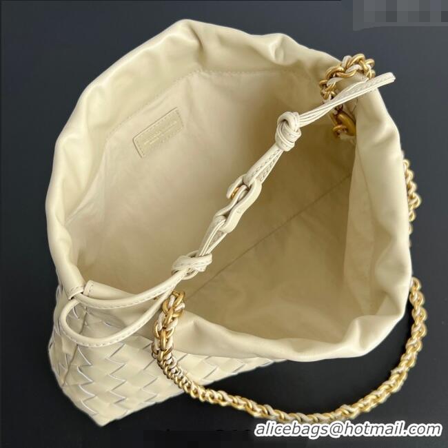 Best Price Bottega Veneta Dustbag Notte in Intrecciato Leather 839394 Sea Salt White 2025