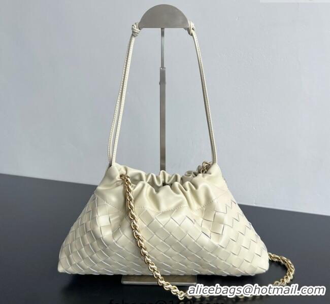 Best Price Bottega Veneta Dustbag Notte in Intrecciato Leather 839394 Sea Salt White 2025