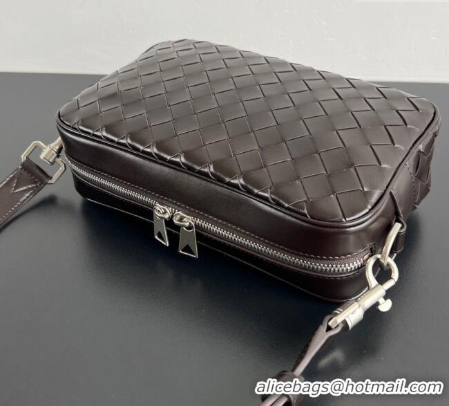 Best Price Bottega Veneta Men's Small Camera Bag in Intrecciato Leather 755923 Fondant Brown 2025
