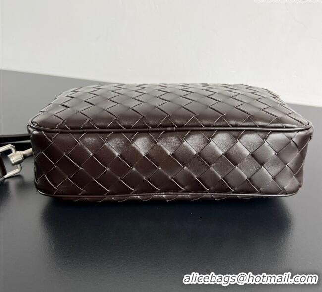 Best Price Bottega Veneta Men's Small Camera Bag in Intrecciato Leather 755923 Fondant Brown 2025