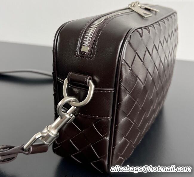 Best Price Bottega Veneta Men's Small Camera Bag in Intrecciato Leather 755923 Fondant Brown 2025