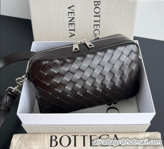 Best Price Bottega Veneta Men's Small Camera Bag in Intrecciato Leather 755923 Fondant Brown 2025