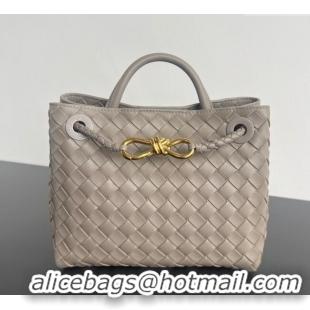 Big Discount Bottega Veneta Small Andiamo Top Handle Bag in Intrecciato Leather 743568 Lime Grey 2025