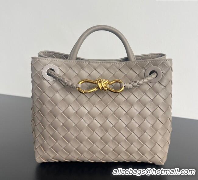 Big Discount Bottega Veneta Small Andiamo Top Handle Bag in Intrecciato Leather 743568 Lime Grey 2025