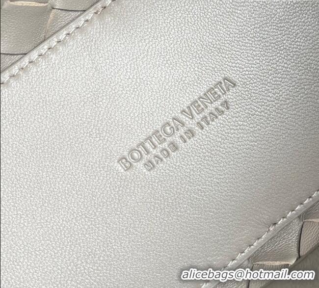 Big Discount Bottega Veneta Small Andiamo Top Handle Bag in Intrecciato Leather 743568 Lime Grey 2025