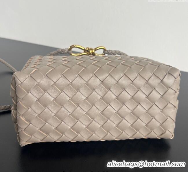 Big Discount Bottega Veneta Small Andiamo Top Handle Bag in Intrecciato Leather 743568 Lime Grey 2025
