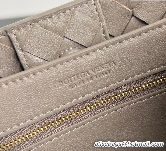 Big Discount Bottega Veneta Small Andiamo Top Handle Bag in Intrecciato Leather 743568 Lime Grey 2025
