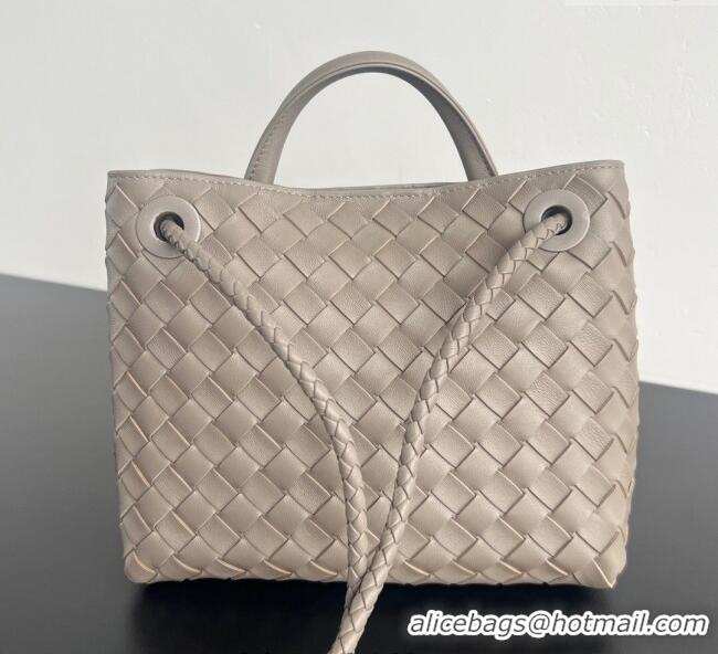 Big Discount Bottega Veneta Small Andiamo Top Handle Bag in Intrecciato Leather 743568 Lime Grey 2025