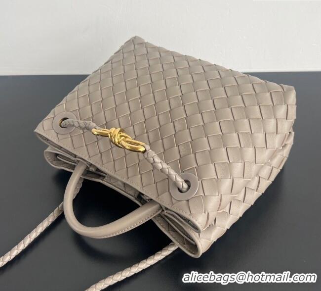 Big Discount Bottega Veneta Small Andiamo Top Handle Bag in Intrecciato Leather 743568 Lime Grey 2025