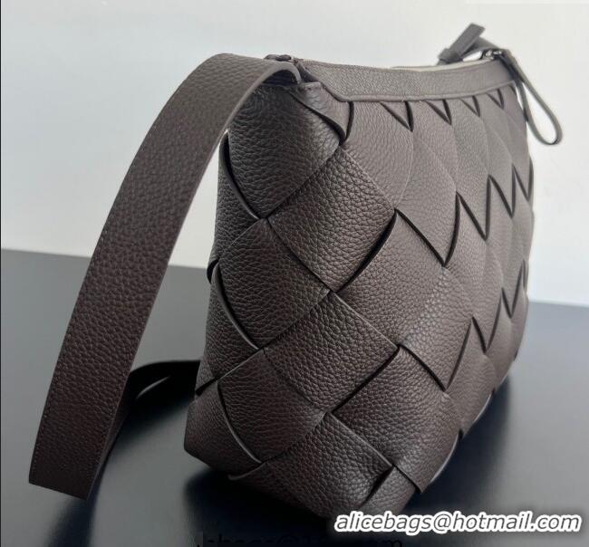 Discount Bottega Veneta Mens Diago Hobo Bag in Grained Intrecciato Leather 795125 Fondant Brown 2025