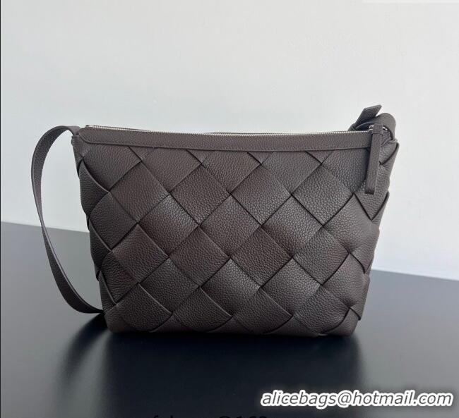 Discount Bottega Veneta Mens Diago Hobo Bag in Grained Intrecciato Leather 795125 Fondant Brown 2025