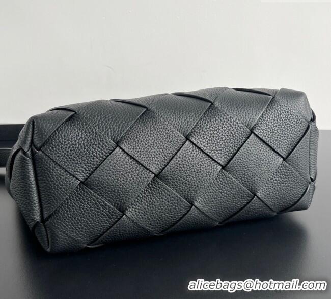 Top Design Bottega Veneta Mens Diago Hobo Bag in Grained Intrecciato Leather 795125 Black 2025