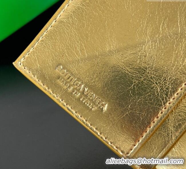 Best Product Bottega Veneta Medium Bi-Fold Wallet in Intrecciato Leather 667468 Gold 2025