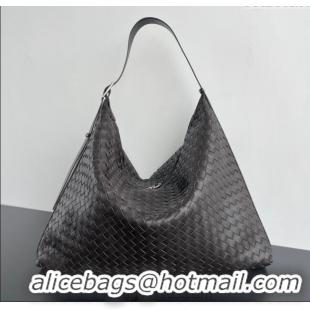 Pretty Style Bottega Veneta Mens Large Traveler Hobo Bag in Intrecciato Leather 806976 Fondant Brown 2025