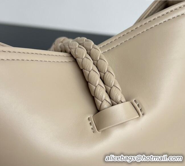 Spot Cheap Bottega Veneta Small Liberta Bucket Bag in Smooth Leather 815244 Ecru Beige 2025