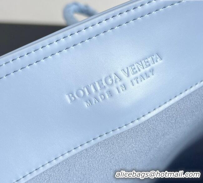 Top Grade Bottega Veneta Liberta Bucket Bag in Smooth Leather 806038 Lunar Blue 2025