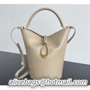 Grade Design Bottega Veneta Liberta Bucket Bag in Smooth Leather 806038 Ecru Beige 2025
