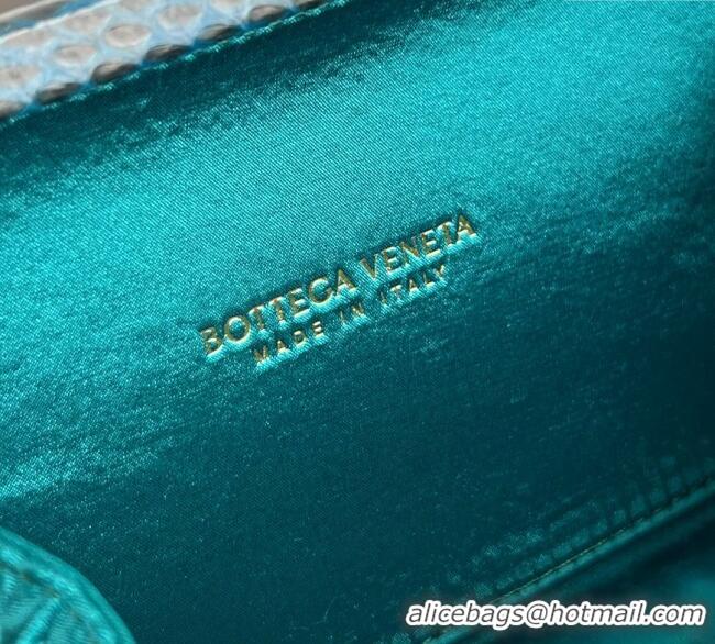 Market Sells Bottega Veneta Classic Knot Clutch in Intreccio Satin BV062501 Blue 2025